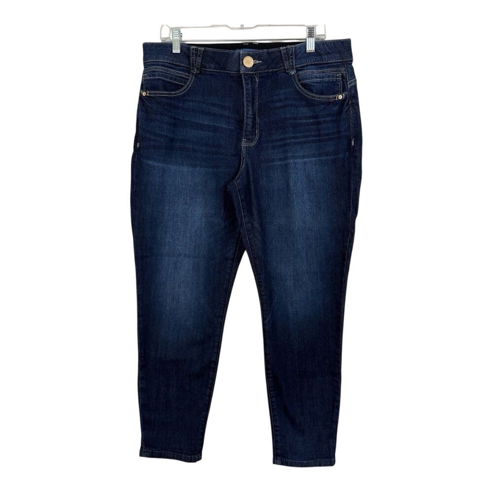 Democracy Ab Solution Mid Rise Stretch Dark Wash Denim Jeans Size 16 B1176BKAN